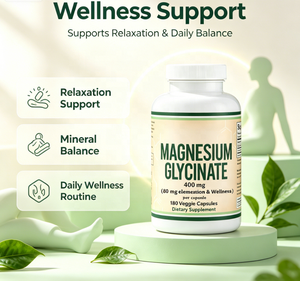 Glycinate de magnésium 400 mg 180 capsules Soutien sommeil, muscles, cœur Végétalien Sans gluten Non-OGM par Double Wood Supplements - Product Image 5