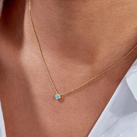 Mini collier de bijoux fins en argent sterling S925 avec turquoise et diamant, chaîne à maillons en forme de fleur à quatre feuilles, cadeaux pour femmes