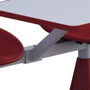Mesa de comedor <span class=keywords><strong>para</strong></span> estudiantes personalizable <span class=keywords><strong>para</strong></span> 4 personas con sillas a juego <span class=keywords><strong>para</strong></span> varias cafeterías de instituciones educativas - Product Image 5