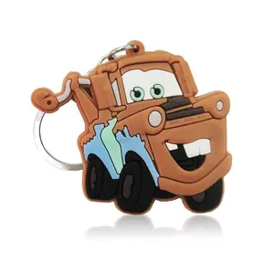 Customized Cheap Promotion Gift Soft PVC Keychain, Flexible Rubber Keychain in Car Shape