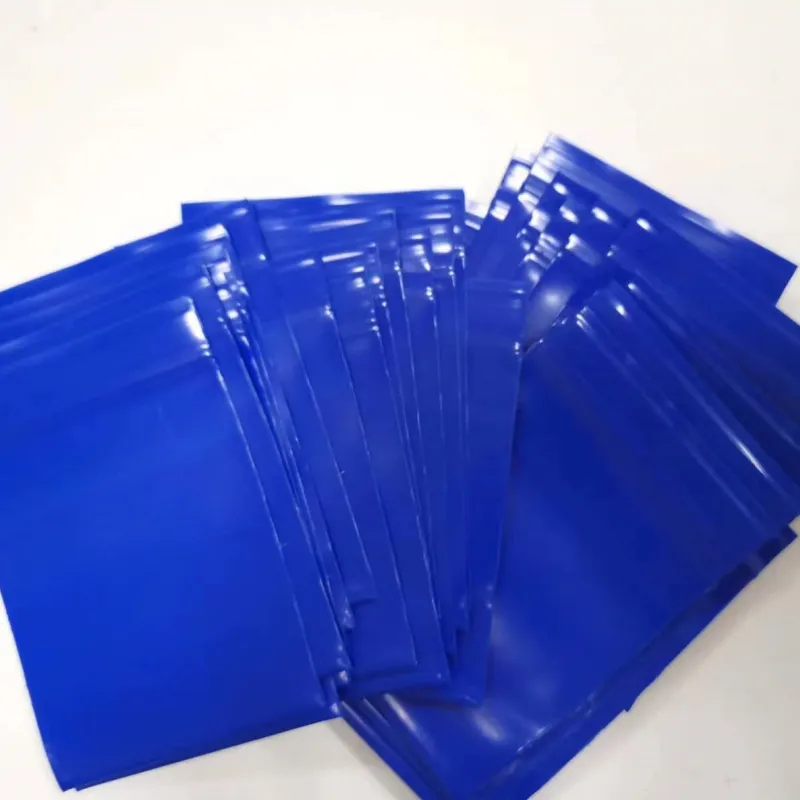 Blue PE bone bag, colored sealed plastic bag, reusable storage bag, anti-static, used for seed packaging
