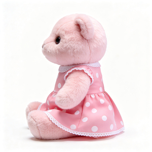 Ours en peluche <span class=keywords><strong>pas</strong></span> <span class=keywords><strong>cher</strong></span> avec robe tachetée, jouet en peluche animal personnalisé, ours en peluche doux en gros - Product Image 6