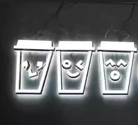Enseigne lumineuse LED YIJIAO de haute qualité en acrylique, lettres rétroéclairées, étanches, pour logo et signalétique de magasin