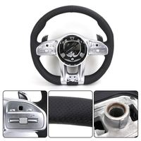 Volant de voiture personnalisé confortable en cuir pleine fleur semi-perforé pour Mercedes Benz W205 W212 W163 W164 X247 X166
