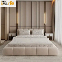 Cadre de lit nuageux luxueux de dernière génération, lits doubles Queen à Foshan, meubles de chambre à coucher