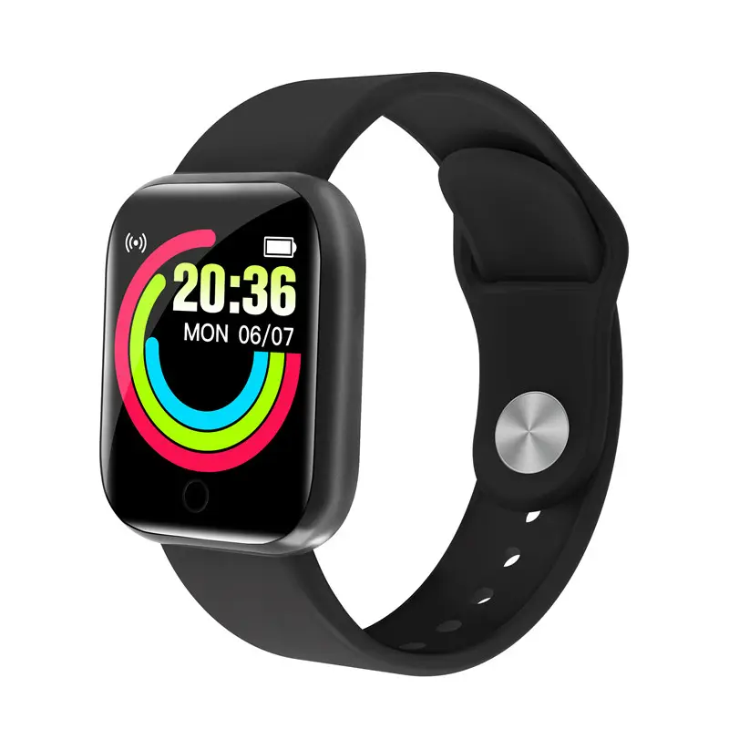 Cheap wearable device Y68 D20 smart watch IP67 waterproof sport health smart watch touch screen female Macaron call reminder