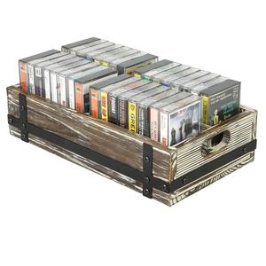 Caja <span class=keywords><strong>de</strong></span> audio retro <span class=keywords><strong>de</strong></span> madera, caja <span class=keywords><strong>de</strong></span> almacenamiento <span class=keywords><strong>de</strong></span> cinta Vintage para libros - Product Image 1