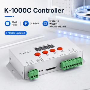 Contrôleur mis à jour K1000C <span class=keywords><strong>T1000S</strong></span> DC5V DC24V pour LED WS2812B WS2811 APA102 WS2813, contrôleur de programmation 2048 pixels - Product Image 6