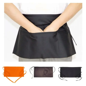 Half Taille Mouwloze Slabbetje Schort Polyester Katoenen Stof Voor Ober En Serveerster Werkkleding - Product Image 3