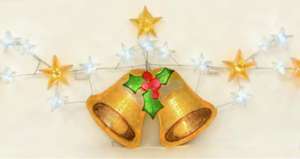 Décoration <span class=keywords><strong>lumineuse</strong></span> <span class=keywords><strong>de</strong></span> Noël en forme <span class=keywords><strong>de</strong></span> cloche et d'étoile, <span class=keywords><strong>pour</strong></span> fenêtre et mur, ambiance festive - Product Image 5