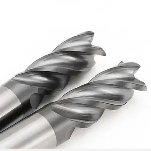 Roughing End Mill Milling Cutter 4 Flute Coated Solid Tungsten Carbide End Mills For Steel