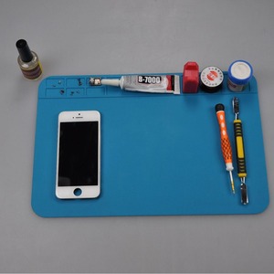 Work Record Antistatic Repair Mat 5mm Silicone Mobile Phone <b>Computer</b> Electronics Repair Pad Heat Insulation Anti Scalding - Product Image 1