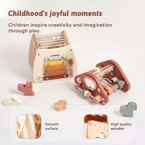 Giocattolo Educativo per la Prima <span class=keywords><strong>Infanzia</strong></span>, Set Multifunzionale 5-in-1 a Forma di Fungo in Legno per Giochi di Ruolo - Product Image 4