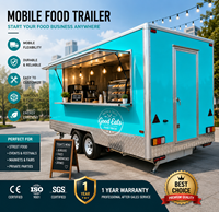 Remorque alimentaire mobile commerciale à double essieu avec fenêtre de service pour la restauration de rue et les entreprises de restauration