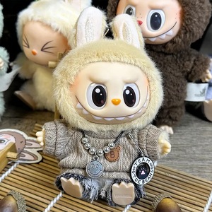 ชุดเสื้อผ้า2ชิ้นของ Labubu ดีไซน์หรูหราพร้อมหมวกทรงถัง - Product Image 6
