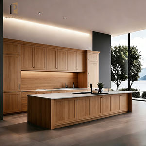 اللون خشب مصنوع حسب الطلب الخشب والأثاث KitchenFurniture مصنع تركيب باب من الخشب المحفور المطبخ مجلس الوزراء - Product Image 1