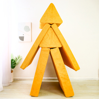 Saien Safe Ensemble de canapé-lit modulaire en mousse moderne 6 pièces pour enfants Chaise créative haute densité pour salle de jeux pour enfants Chambre à coucher École