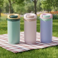 Mug de voyage moderne en acier inoxydable, isotherme sous vide, anti-fuite, avec couvercle détachable, facile à nettoyer et sangle de transport