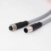Connecteur M12 4 cœurs 5P/8 trous 12 broches 17P, ensemble prise et fiche aviation étanche mâle-femelle, boîtier en alliage de zinc