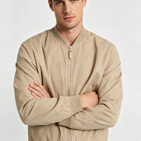 Blouson Bomber Homme Personnalisé en Mélange Polyester/Nylon avec Fermeture Éclair, Épaisseur Standard, Vente en Gros OEM, Haute Qualité, Lettres Patchwork