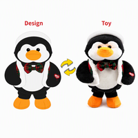 Peluche pingouin de Noël 22 cm avec chapeau écossais, jouet en peluche doux pour enfants, cadeau