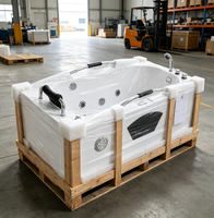 Baignoire Whirlpool de Haute Qualité pour Salle de Bain, Combinaison Douche et Baignoire, Baignoire de Massage Profond pour Usage Hôtelier