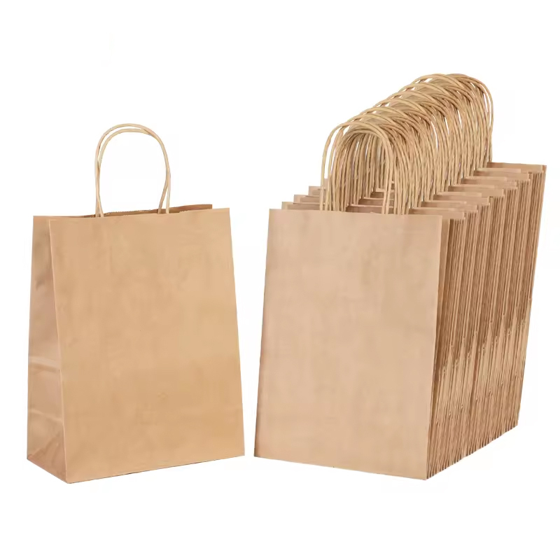 Customization Kraft Paper Carry Bags With