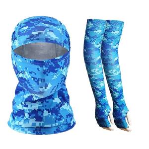 Mùa hè làm mát UV bảo vệ nén dây đeo cánh tay tay áo với Balaclava mặt nạ làm mát cổ gaiter mặt thoáng khí - Product Image 5