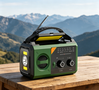 Notfall-Wetterwarnradio AM/FM mit 20000mAh Akku, Solar- und Handkurbel-Betrieb, USB-Aufladbar, Tragbares Überlebensradio