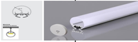 Profilé en aluminium LED rond pour barre lumineuse LED suspendue, idéal pour la décoration intérieure, profils LED suspendus