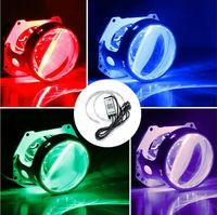 Devil Eye APP RGB Demon Evil Eyes Car Led DRL LED Compatible 2.5 Headlights Motorcycle Mini Projector Lens Car Accessories