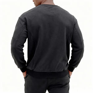 Осенняя Мужская Толстовка Оверсайз, хлопковая Спортивная Толстовка для мужчин, осенняя повседневная мужская Толстовка от производителя - Product Image 2