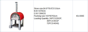 Grand <span class=keywords><strong>Four</strong></span> <span class=keywords><strong>à</strong></span> <span class=keywords><strong>Pizza</strong></span> d'Extérieur au Feu de <span class=keywords><strong>Bois</strong></span> en Acier Inoxydable et Métal <span class=keywords><strong>avec</strong></span> Thermomètre KU-006E pour Jardin, Cour, Fête, Cuisson <span class=keywords><strong>Pizza</strong></span>, Viande et Barbecue - Product Image 6