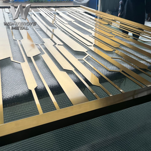 ฉากกั้นห้องสเตนเลสสตีลตัดด้วยเลเซอร์สไตล์โมเดิร์นแบบกำหนดเองสำหรับตกแต่งโรงแรม รีสอร์ท บ้านพักตากอากาศ ล็อบบี้ - Product Image 2