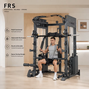 Máquina Smith FRS para Uso Doméstico, Entrenador <span class=keywords><strong>Multifuncional</strong></span> Integrado con Soporte para Sentadillas, Equipo de <span class=keywords><strong>Fitness</strong></span> <span class=keywords><strong>Multifuncional</strong></span> - Product Image 3