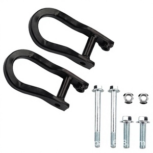 Kit de gancho de remolque para Chevrolet GMC, acero, rojo, 2 orificios, incluye accesorios de montaje - Product Image 4