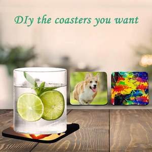 Vente en gros sous-verres MIDA Diy Water Tea Cup Set Sublimation Blanks Coaster Table MDF Wood Coasters For Drink Coffee - Product Image 6