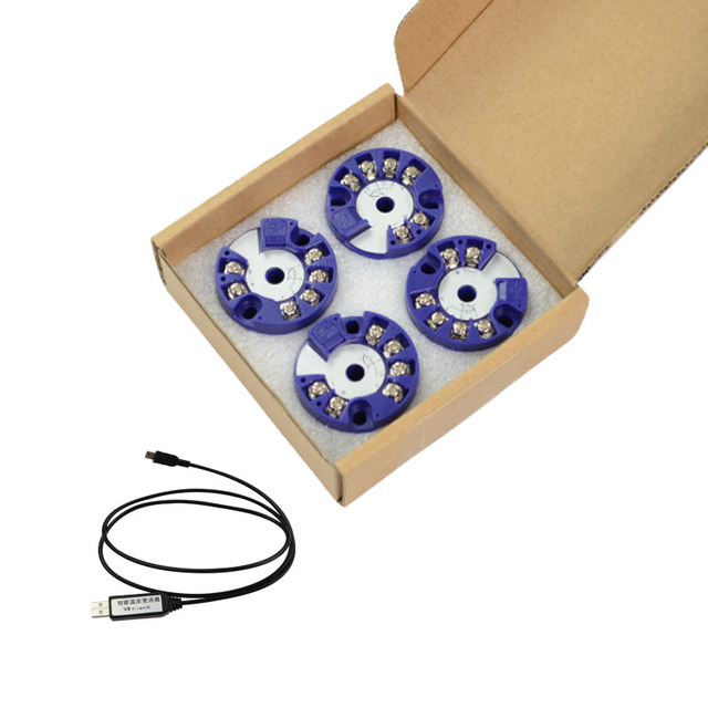 Smart 4-20mA Temperature Transmitter RTD PT100 Thermocouple Head Mounted Industrial Process Sensor Data Logger Compatible