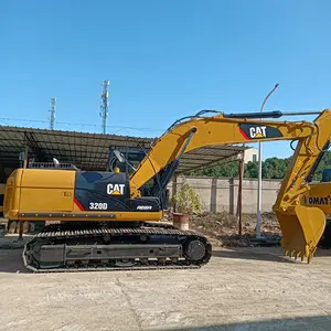 La fabbrica superiore ha usato la macchina dell'escavatore del gatto 320d a basso prezzo in azione per la vendita calda a shanghai