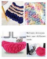 Fil de glace en polyester tricoté à la main, 100 herle, tricotage à la main, chenille anti uv, disponible en 10 couleurs
