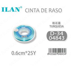 Nastro in Raso Ilan 0,6cm 25Y Turchese, Materiali per Artigianato - Product Image 3