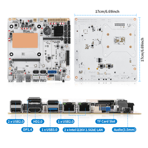 Carte mère CWWK M2 N150 Nas 6 baies, emplacement PCIe <span class=keywords><strong>3</strong></span>.0 X4, double NVMe, <span class=keywords><strong>2x</strong></span> <span class=keywords><strong>2</strong></span>.5GbE I226V LAN, 6x SATA3.0, 4C/4T, Mini ITX PC - Product Image 6