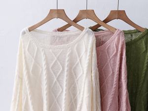 <span class=keywords><strong>Pull</strong></span> en tricot <span class=keywords><strong>fin</strong></span> et ample de style coréen, <span class=keywords><strong>col</strong></span> <span class=keywords><strong>bateau</strong></span>, uni, en tricot d'ordinateur, pour femme - Product Image 5