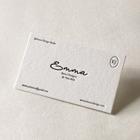Carte de visite professionnelle personnalisée avec impression en relief 3D, logo de haute qualité, carte de visite en papier coton, carte de visite en relief