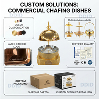 Ensemble de réchauds de buffet en acier inoxydable pour hôtel, idéal pour les fêtes et banquets en extérieur, chauffe-plats et présentoirs de buffet