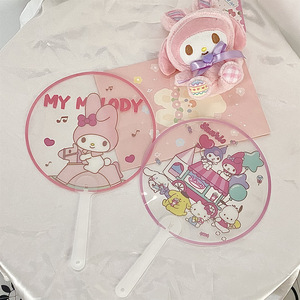 Tự làm trống nhựa trong suốt Kpop Mini người hâm mộ 5*5cm dễ thương tùy chỉnh rõ ràng PVC quạt tay - Product Image 6