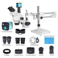 SANQTID Dual Arm Bracket PCB Dental Trinocular Optique Stereo Digital Microscope Mobile Phone Repair Jewelry Identification