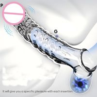 Bestseller Herren Kristall-Dildo Verlängert Dick Vibrierend Wasserfest Erwachsenen-Spielzeug mit Realistischem Gefühl für Paar-Spaß