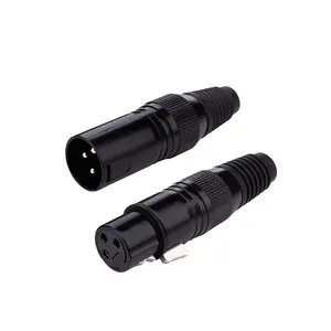 Free Shipping HIFI Cheap Wholesales HIFI DIY Audio Video Male Female 3 pins XLR Speaker plug xlr conector