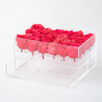Factory Custom Große kleine Acryl box Acryl Clear Boxen zeigen große Acryl Geschenk frische Blume Aufbewahrung sbox